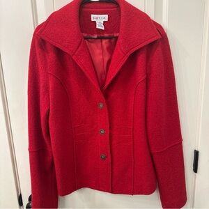 JG Hook Vintage Red Wool Jacket 12 (fits small like 8-10)